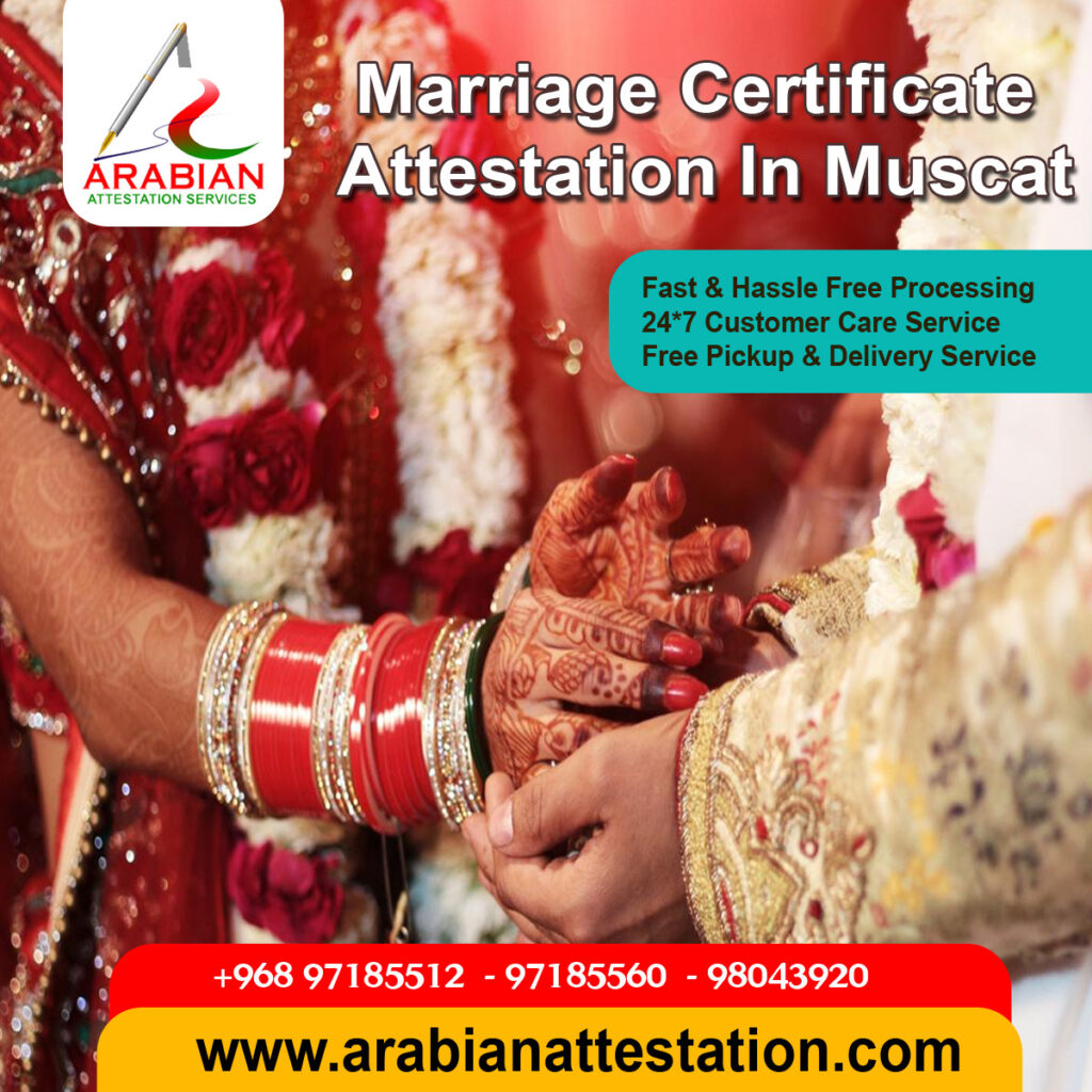 Marriage Certificate Attestation in Oman